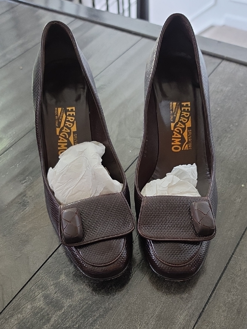 Salvatore Ferragamo 'Fondente Pebble Calf'